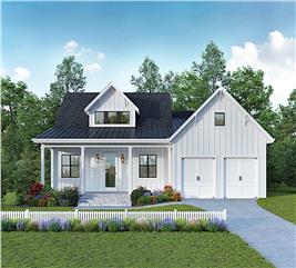 Southern Farmhouse Home Plan - 3 Bedrms, 2 Baths - 2342 Sq Ft - #198-1164