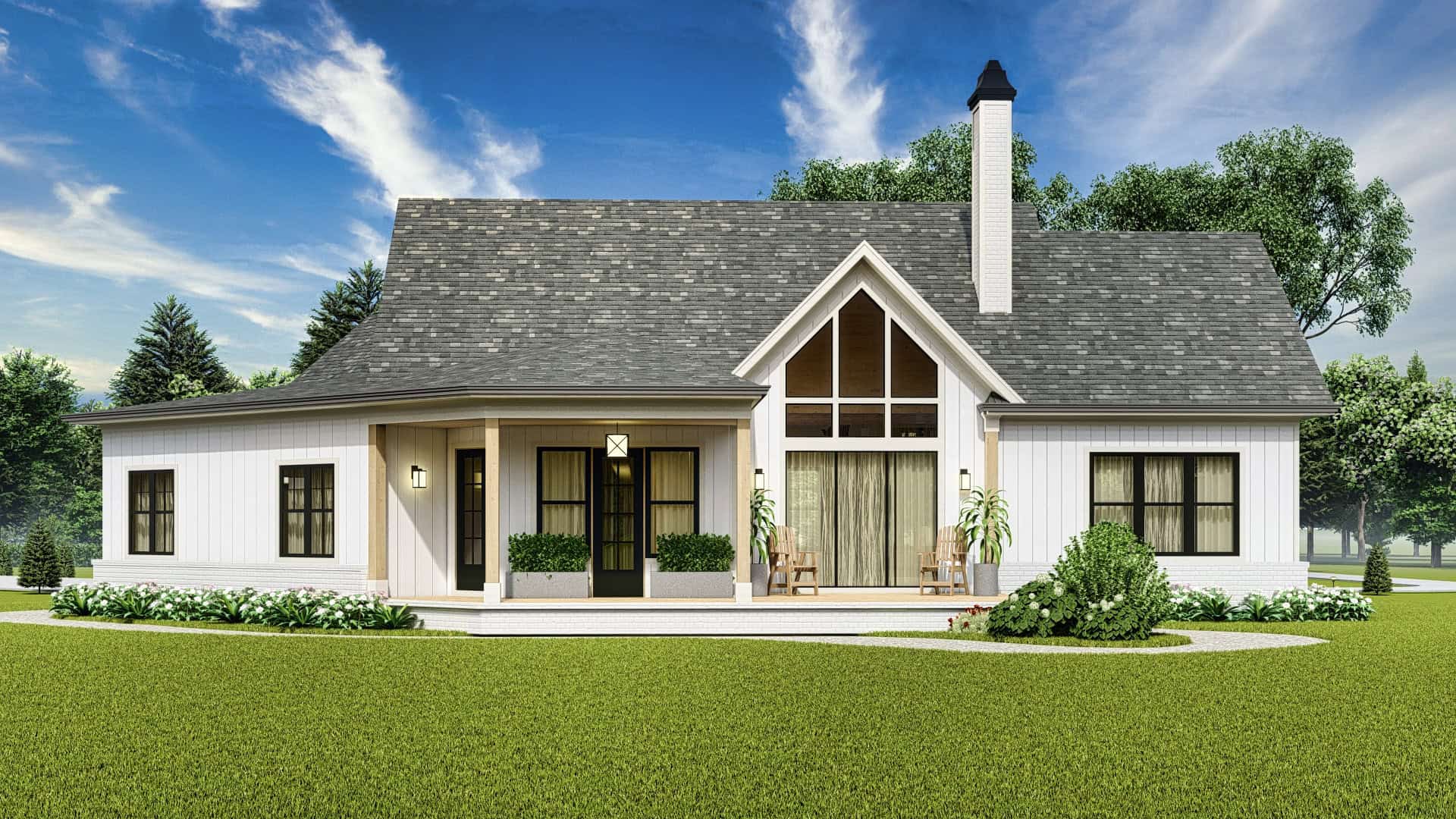 Modern Farmhouse Floor Plan - 3 Bedrms, 2 Baths - 1868 Sq Ft - #198-1167