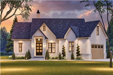 3-Bedroom, 1868 Sq Ft Modern Farmhouse House Plan - 198-1167 - Front Exterior