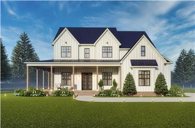 4-Bedroom, 3694 Sq Ft Modern Farmhouse House Plan - 198-1168 - Front Exterior