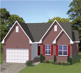 Traditional House Plan - 3 Bedrms, 2 Baths - 1295 Sq Ft - #200-1003