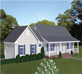 Cottage House Plan - 2 Bedrms, 2 Baths - 1085 Sq Ft - #200-1017