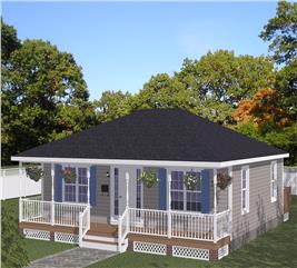 Cottage House Plan - 2 Bedrms, 1 Baths - 1080 Sq Ft - #200-1043