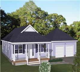 Cottage House Plan - 3 Bedrms, 2 Baths - 1226 Sq Ft - #200-1055