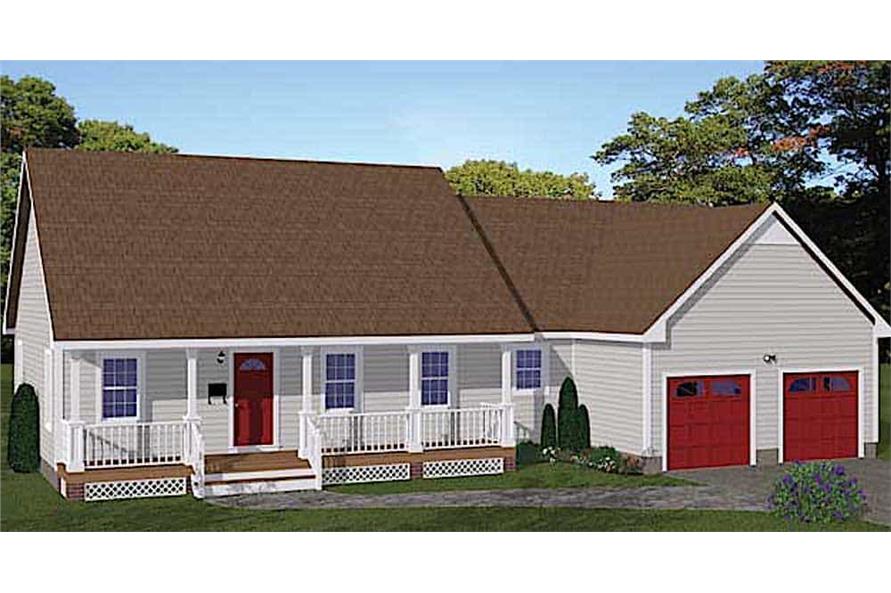 Ranch House - 3 Bedrms, 2 Baths - 1360 Sq Ft - Plan #200-1063