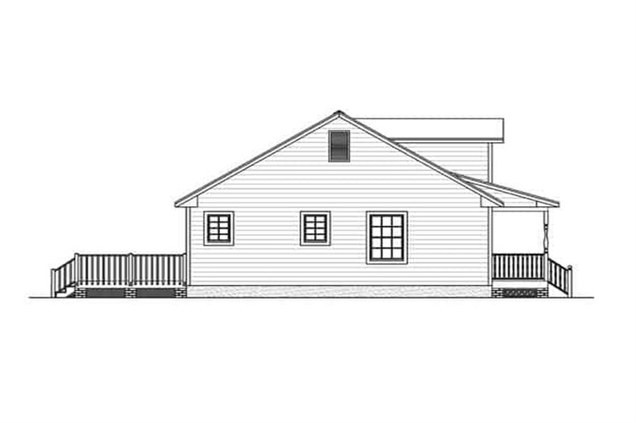 Home Plan Left Elevation of this 3-Bedroom,1381 Sq Ft Plan -200-1069