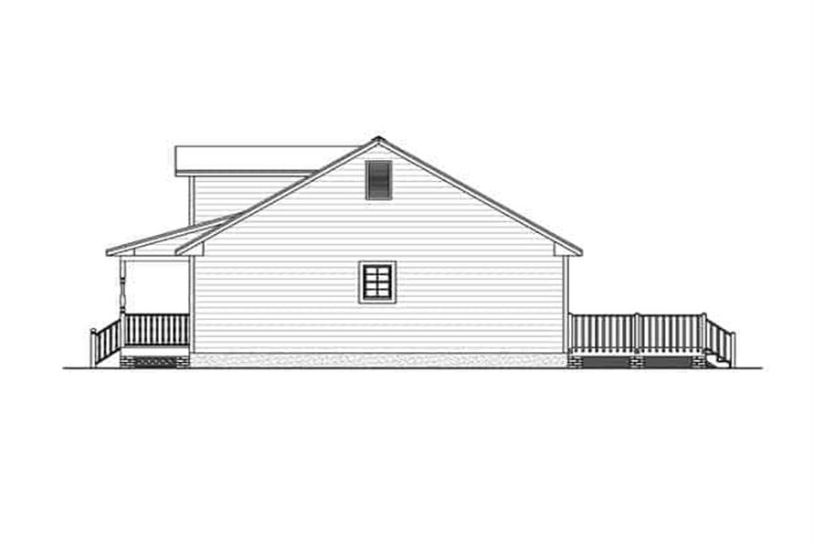 Home Plan Right Elevation of this 3-Bedroom,1381 Sq Ft Plan -200-1069