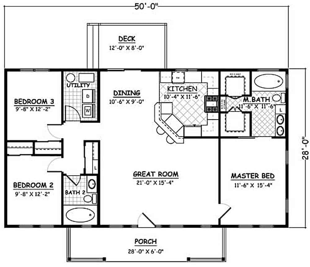 Great Inspiration 1400 Sq Ft House Plans Single Story