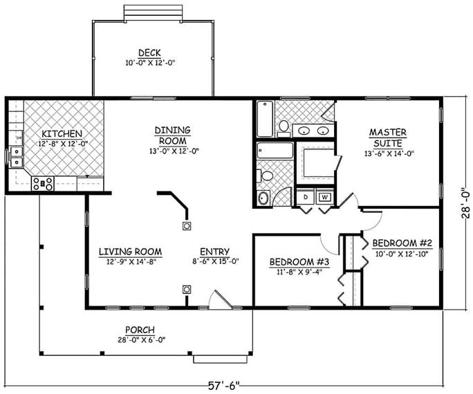 Farmhouse Home - 3 Bedrms, 2 Baths - 1452 Sq Ft - Plan #200-1078