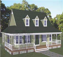 Farmhouse Home - 3 Bedrms, 2.5 Baths - 1704 Sq Ft - Plan #200-1089