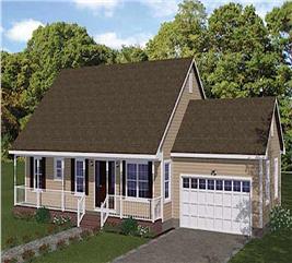 1-Story Country Home - 3 Bed, 2 Bath, 1268 Sq Ft - Plan #200-1090