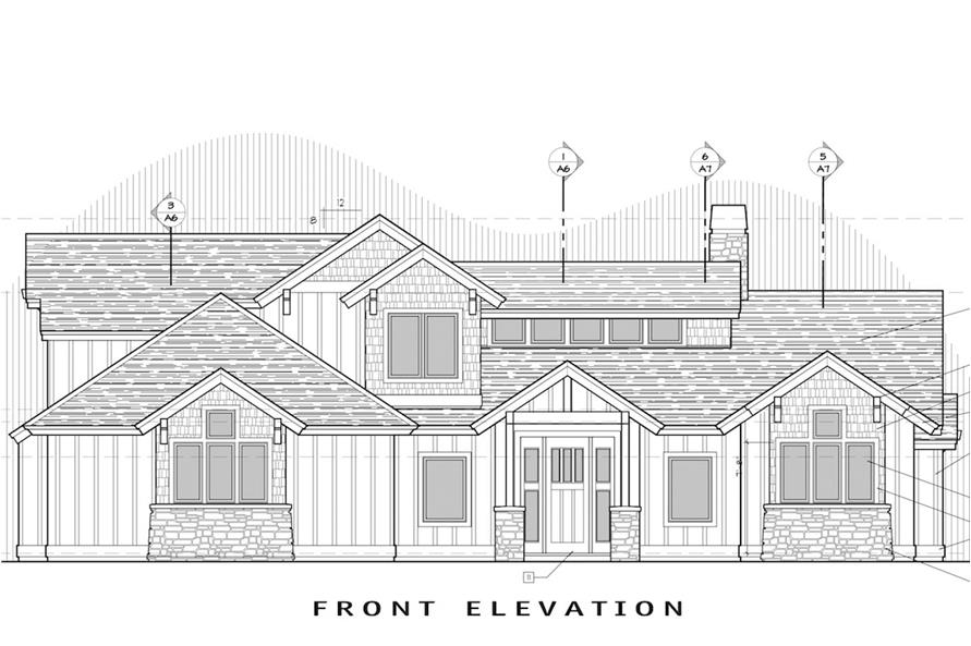 Home Plan Front Elevation of this 3-Bedroom,2360 Sq Ft Plan -202-1008