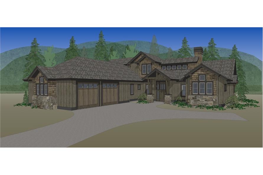 Front View of this 3-Bedroom, 2360 Sq Ft Plan - 202-1008