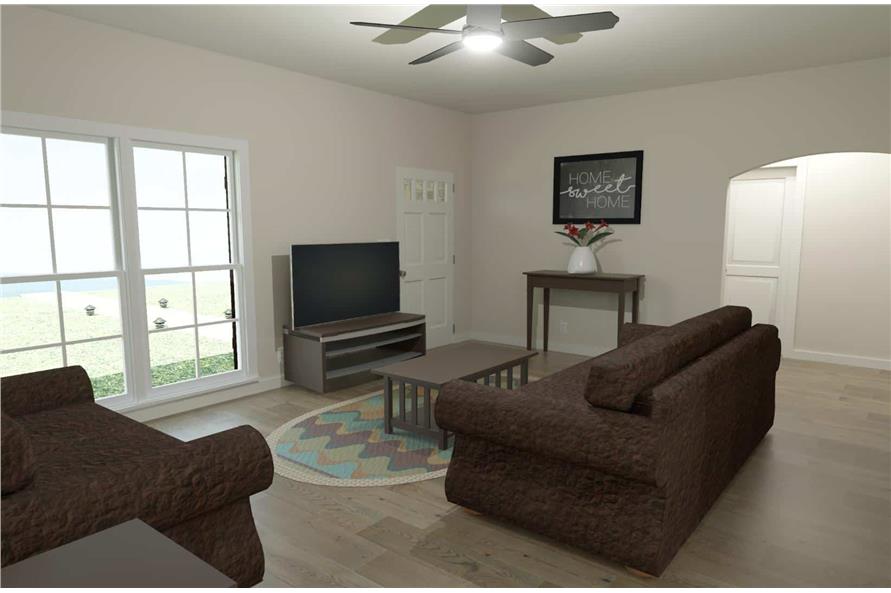 Family Room of this 3-Bedroom,1448 Sq Ft Plan -203-1004