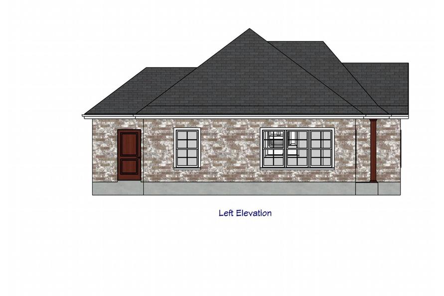 Home Plan Left Elevation of this 2-Bedroom,800 Sq Ft Plan -203-1006