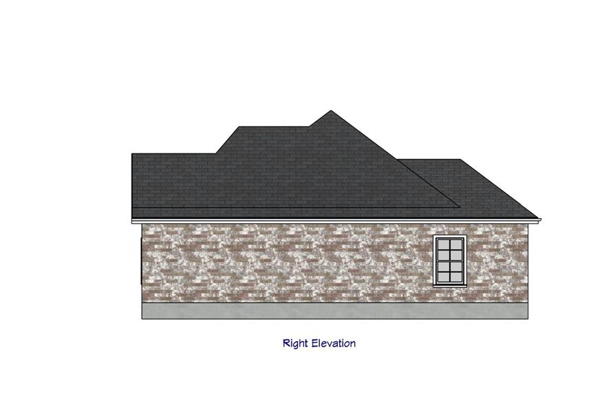 Home Plan Right Elevation of this 2-Bedroom,800 Sq Ft Plan -203-1006