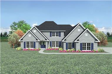 4-Bedroom, 2992 Sq Ft European Home Plan - 203-1010 - Main Exterior