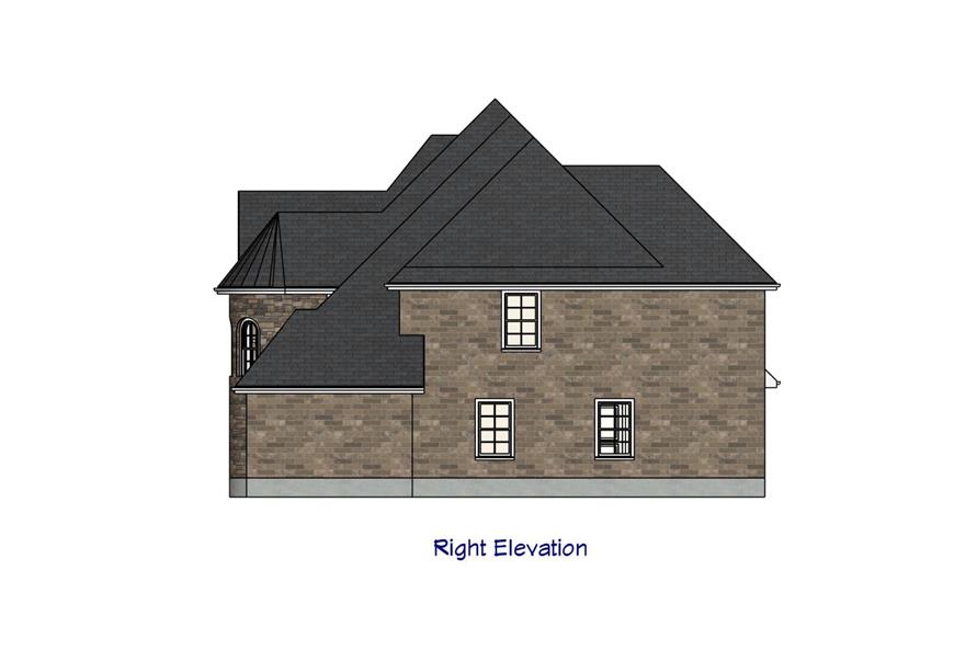 Home Plan Right Elevation of this 4-Bedroom,2627 Sq Ft Plan -203-1011