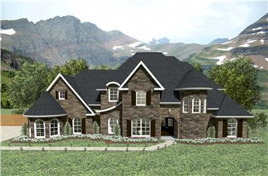 4-Bedroom, 2627 Sq Ft European Home Plan - 203-1011 - Main Exterior