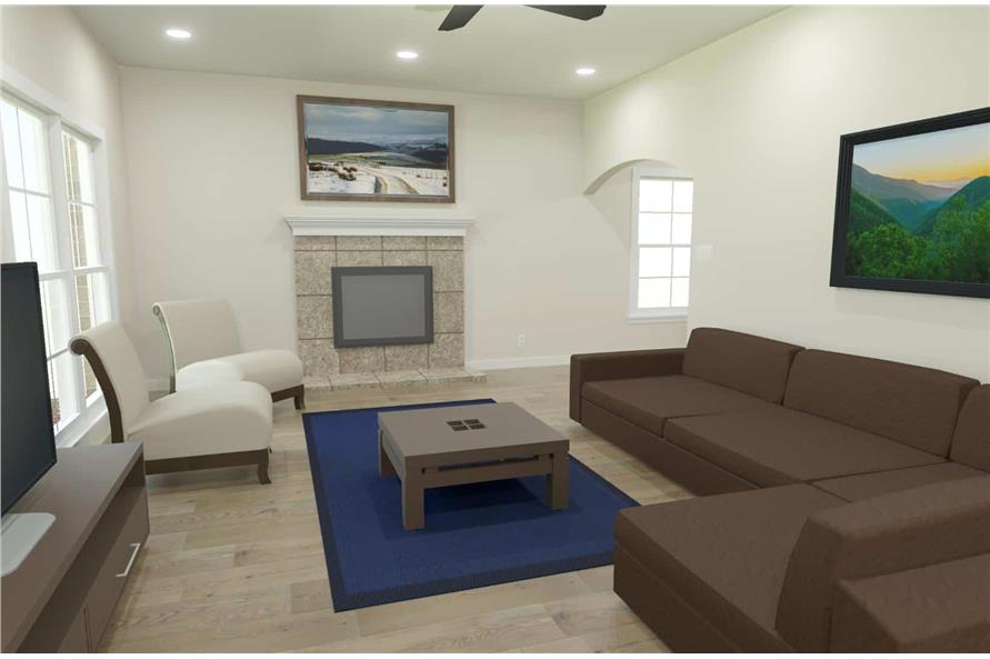 Family Room of this 3-Bedroom,2030 Sq Ft Plan -203-1014