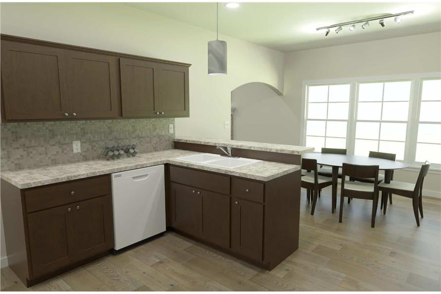 Kitchen: Breakfast Bar of this 3-Bedroom,2030 Sq Ft Plan -203-1014