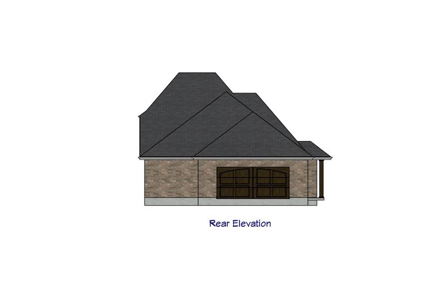 Home Plan Rear Elevation of this 3-Bedroom,2030 Sq Ft Plan -203-1014