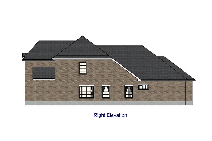 Home Plan Right Elevation of this 3-Bedroom,2030 Sq Ft Plan -203-1014