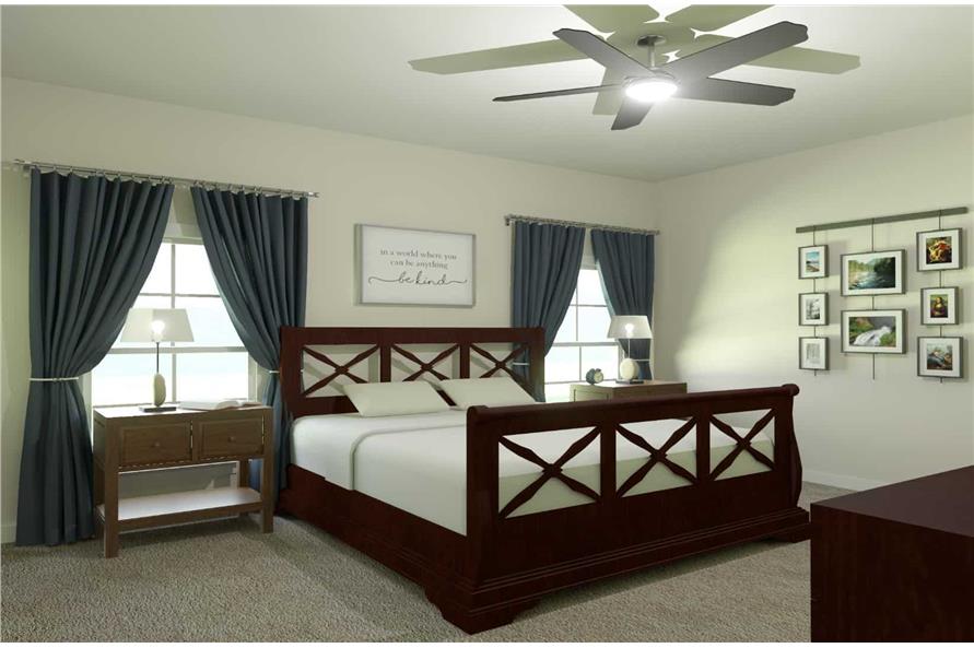 Master Bedroom of this 3-Bedroom,2030 Sq Ft Plan -203-1014