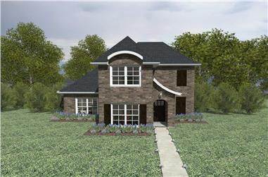 3-Bedroom, 2030 Sq Ft European Home Plan - 203-1014 - Main Exterior