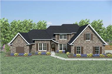 3-Bedroom, 2376 Sq Ft European House Plan - 203-1015 - Front Exterior