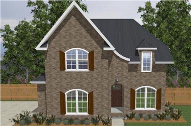 3-Bedroom, 1913 Sq Ft European House Plan - 203-1020 - Front Exterior