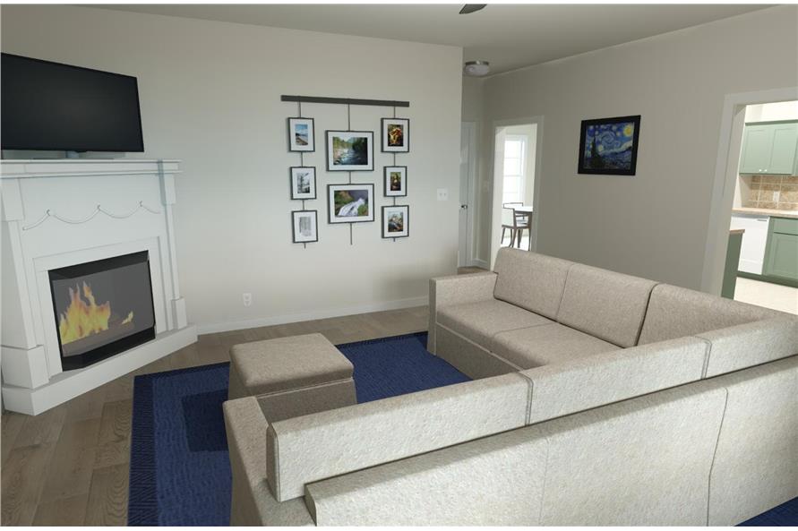 Family Room of this 3-Bedroom,1252 Sq Ft Plan -203-1022