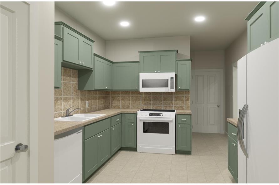 Kitchen of this 3-Bedroom,1252 Sq Ft Plan -203-1022