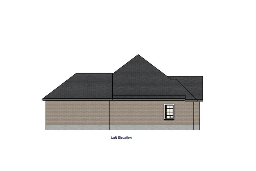 Home Plan Left Elevation of this 3-Bedroom,1252 Sq Ft Plan -203-1022