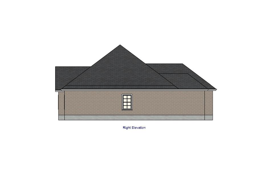 Home Plan Right Elevation of this 3-Bedroom,1252 Sq Ft Plan -203-1022