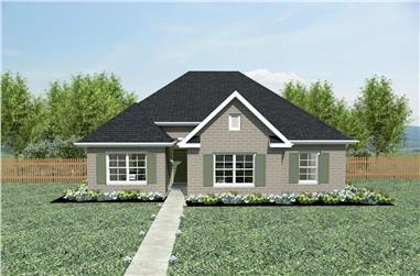 3-Bedroom, 1252 Sq Ft Texas Style House Plan - 203-1022 - Front Exterior