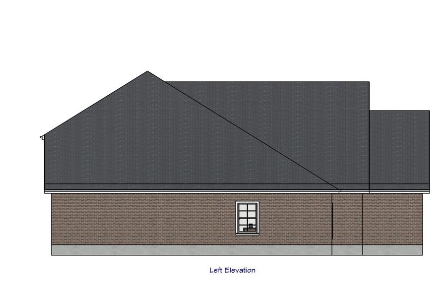 Home Plan Left Elevation of this 4-Bedroom,1988 Sq Ft Plan -203-1040