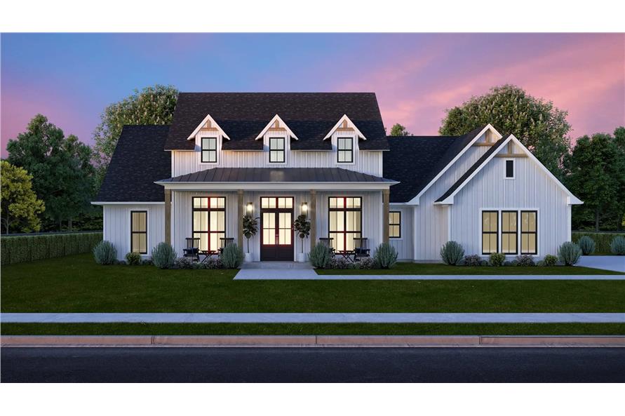 Modern Farmhouse Home Plan - 4 Bedrms, 3.5 Baths - 2966 Sq Ft - #204-1034