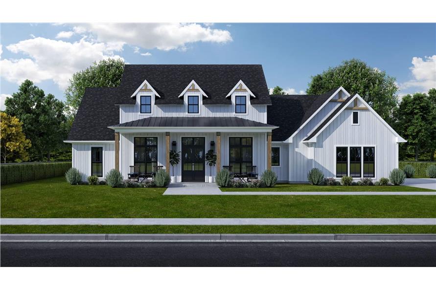 Modern Farmhouse Home Plan - 4 Bedrms, 3.5 Baths - 2966 Sq Ft - #204-1034