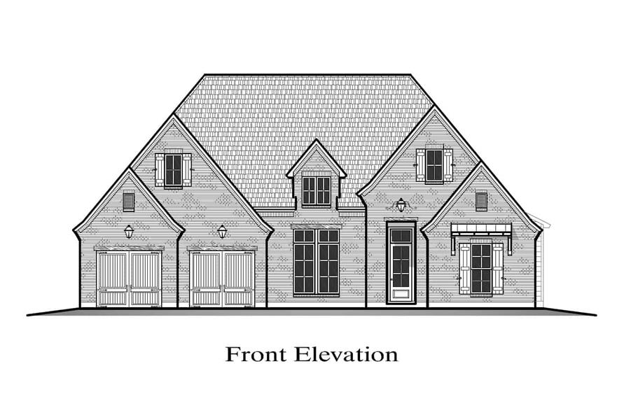 Home Plan Front Elevation of this 4-Bedroom,2877 Sq Ft Plan -204-1039