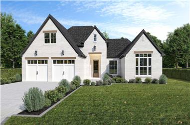 French Home Plan - 3 Bedrms, 2 Baths - 1829 Sq Ft - #204-1043