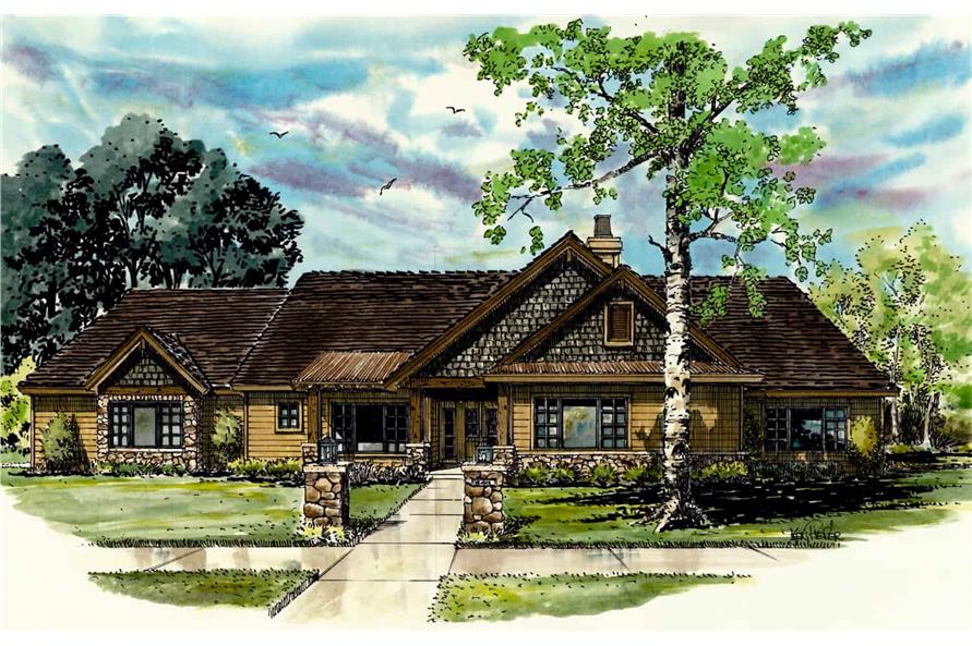 3-Bedroom, 2007 Sq Ft Country House - Plan #205-1012 - Front Exterior