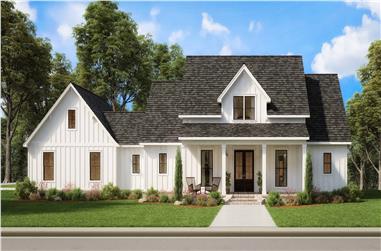 4-Bedroom, 2359 Sq Ft French House Plan - 206-1006 - Front Exterior