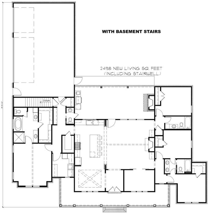 Contemporary Farmhouse Plan - 4-5 Bed, 3.5 Bath, 2400 Sq Ft - #206-1023