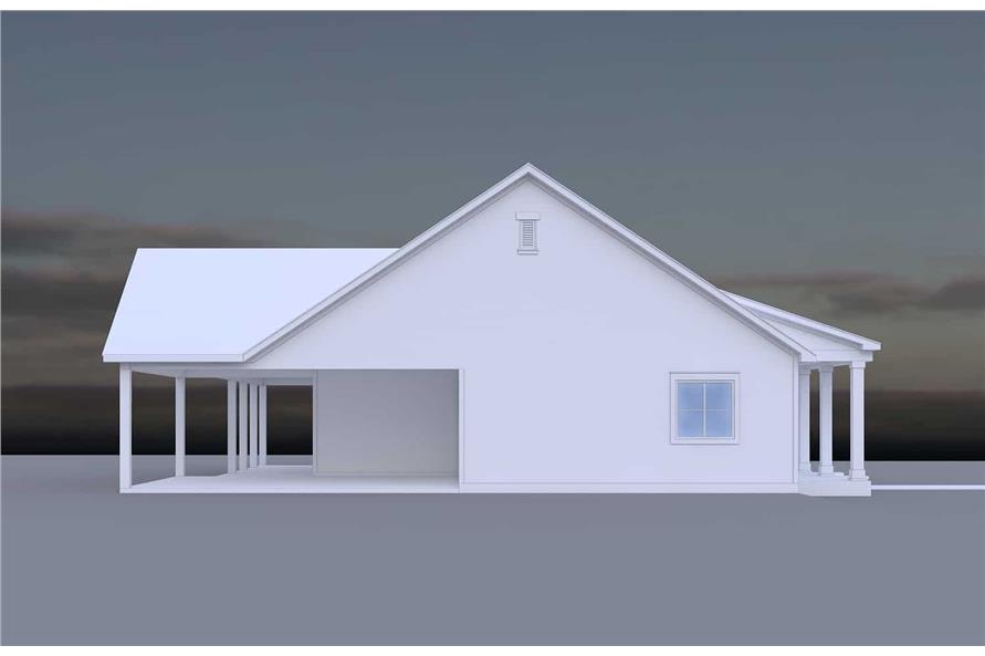 Left Side View of this 3-Bedroom, 1650 Sq Ft Plan - 206-1052