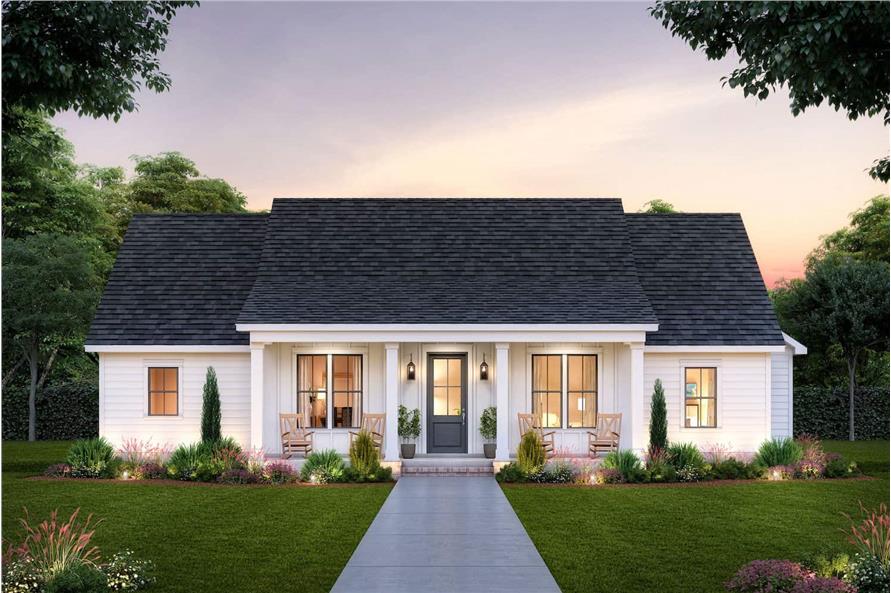 3-Bedroom, 1650 Sq Ft Farmhouse Plan #206-1052 - Main Exterior