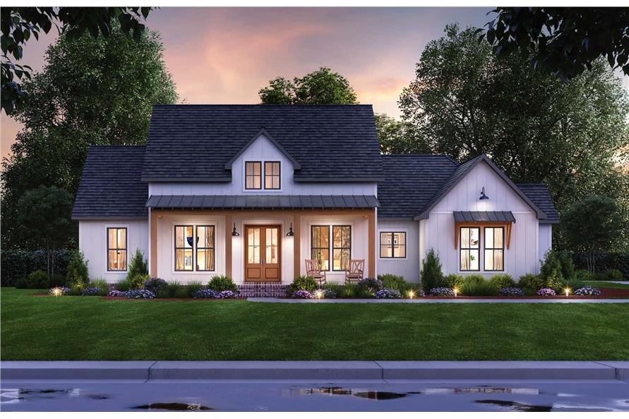 Farmhouse Home Plan - 4 Bedrms, 2.5 Baths - 2291 Sq Ft - #206-1061