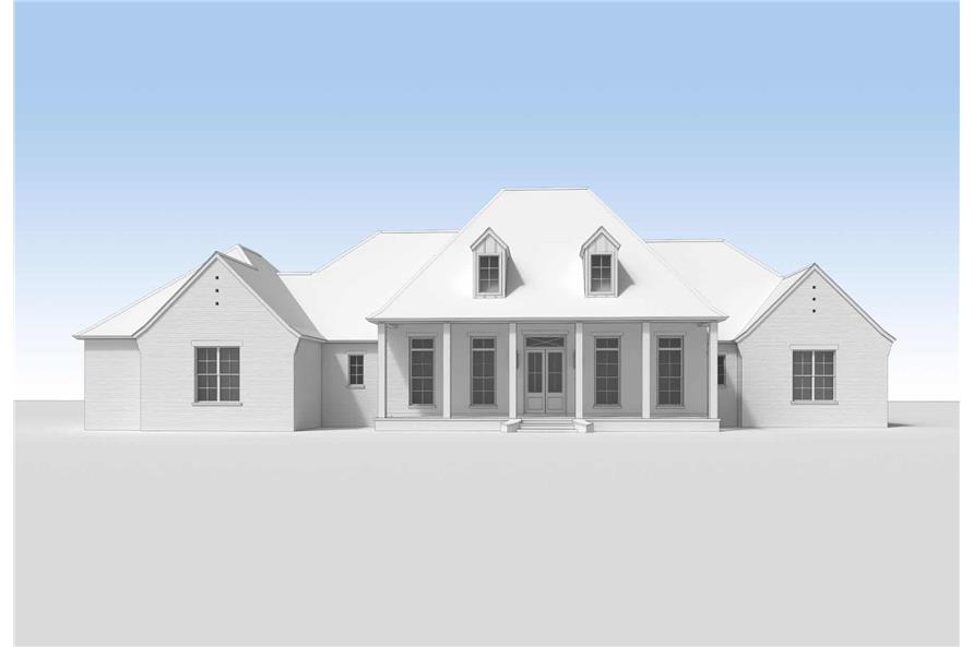 Home Plan Front Elevation of this 4-Bedroom,3514 Sq Ft Plan -206-1064