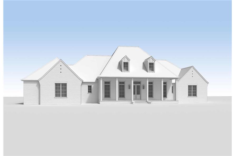 Home Plan Front Elevation of this 4-Bedroom,3514 Sq Ft Plan -206-1064