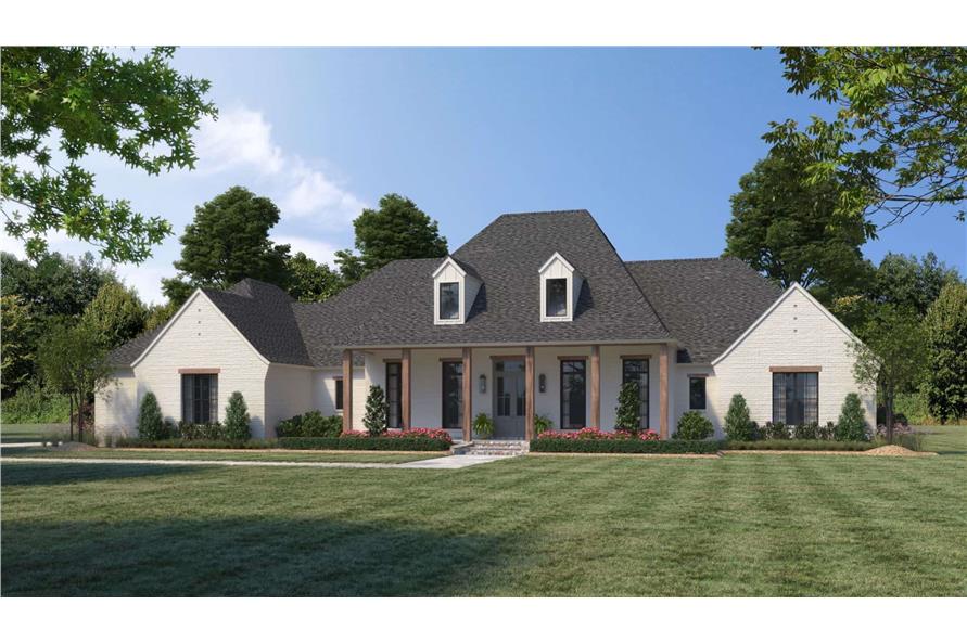 4-Bedroom, 3514 Sq Ft Acadian Home Plan - 206-1064 - Main Exterior